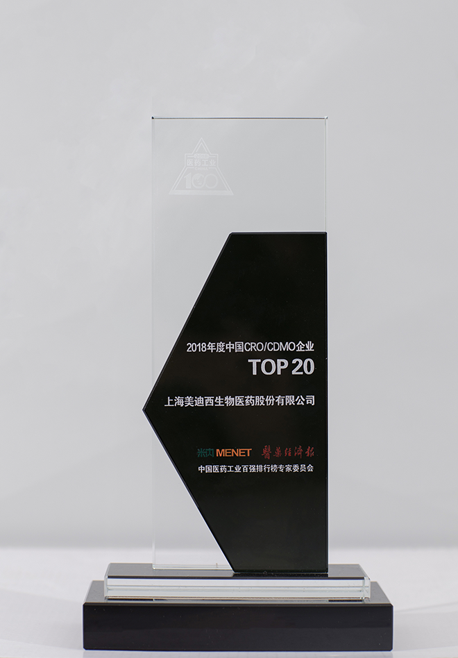 2018年度中国CRO、CDMO企业-TOP20